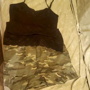 Summer tank top. And minie skirt